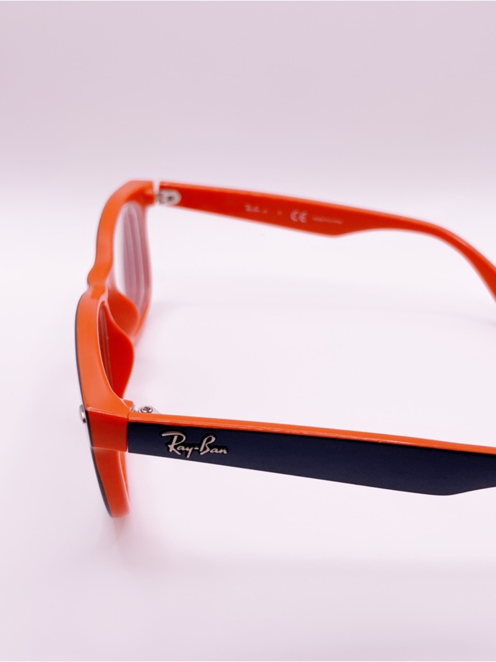 Ray-Ban Two-Tone Rectangular Glasses - Orange & Black - Picture 4 of 7